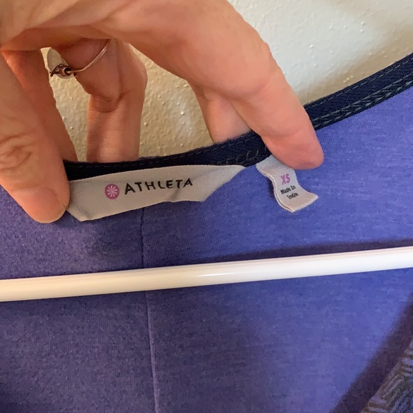 Athleta purple/blue “Packerita” long sleeved dress - Picture 8 of 10